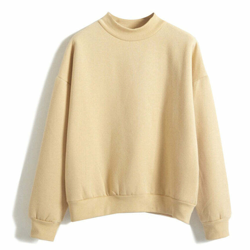 Y2K Fashion Basic Sweatshirt: Trendy 2000s Style for Effortless Looks