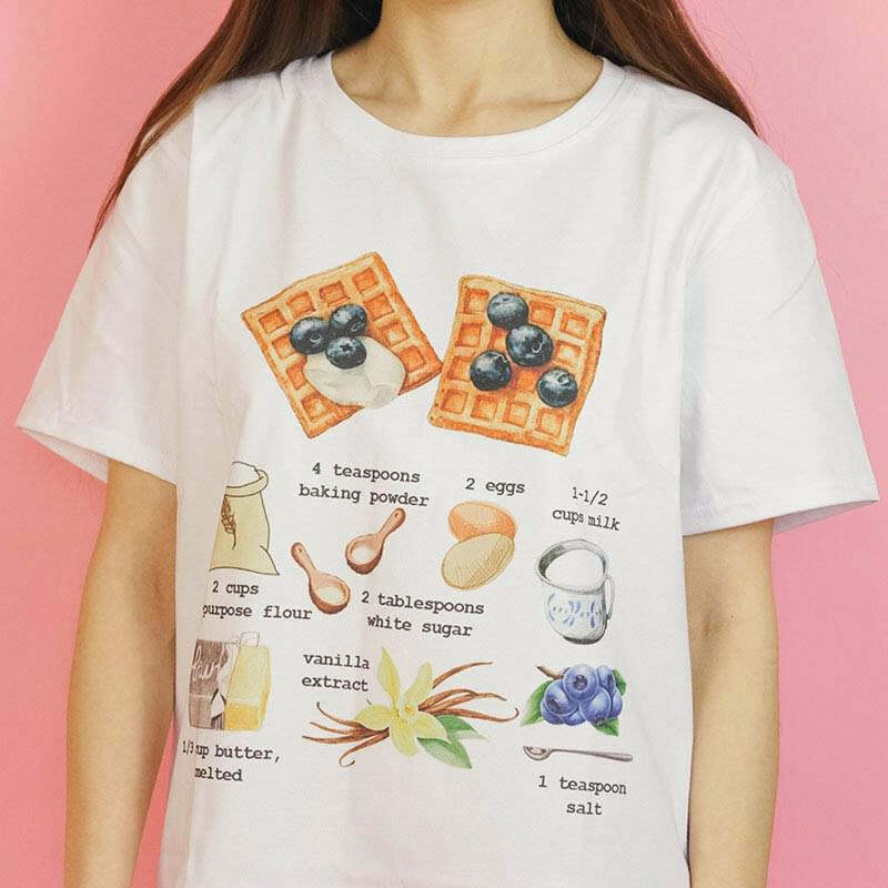 Y2K Fashion Belgian Waffles T-Shirt: Trendy 2000s Style for All