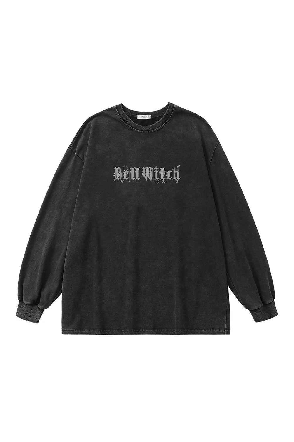 Y2K Fashion Bell Witch Gothic Long Sleeve Top - 2000s Style Aesthetic