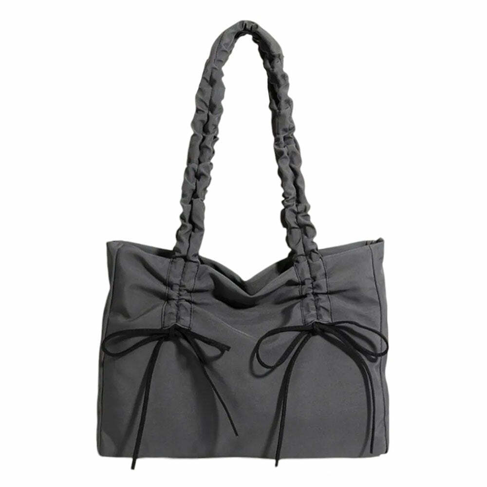 Y2K Fashion Bow Shoulder Bag - Trendy 2000s Style Accessory