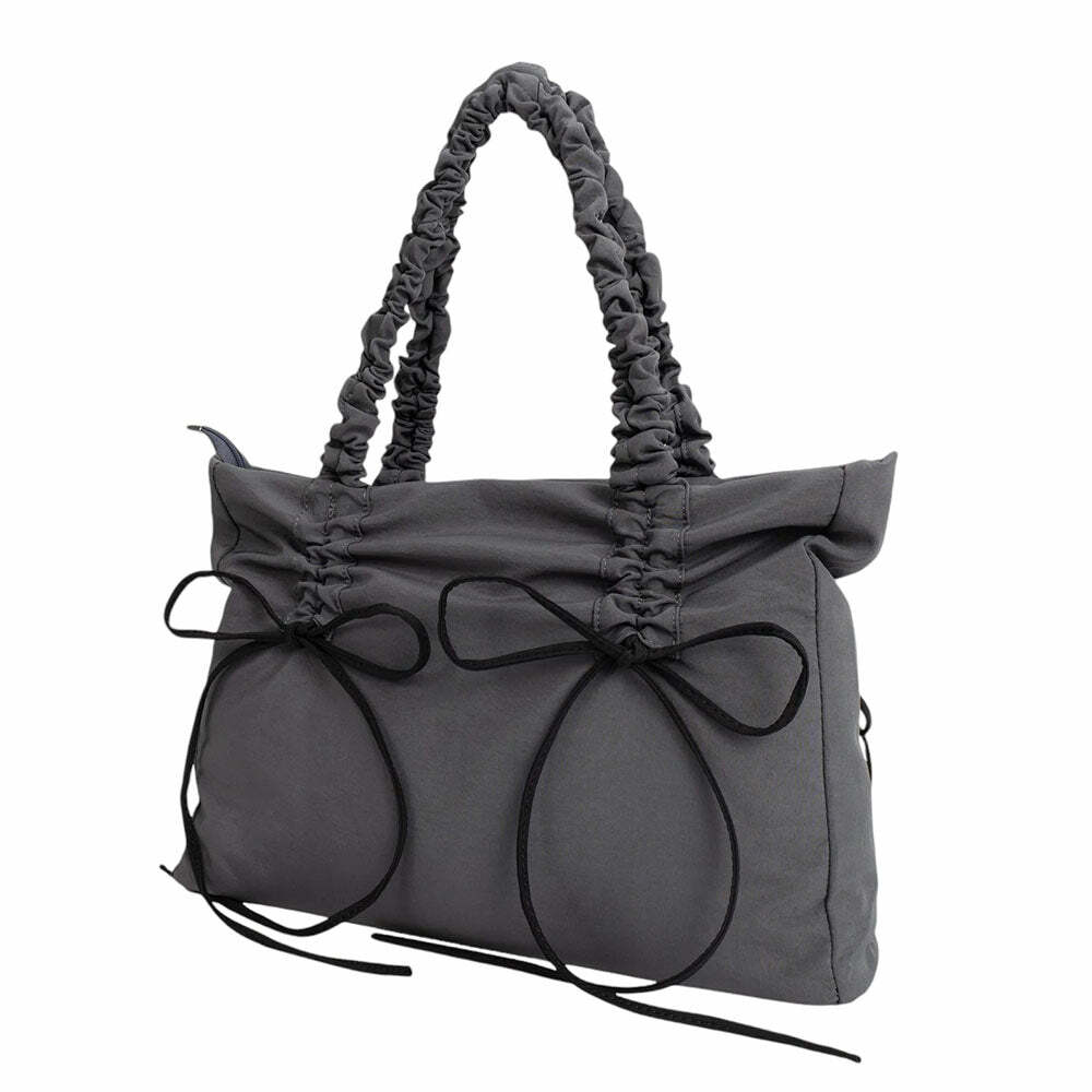 Y2K Fashion Bow Shoulder Bag - Trendy 2000s Style Accessory