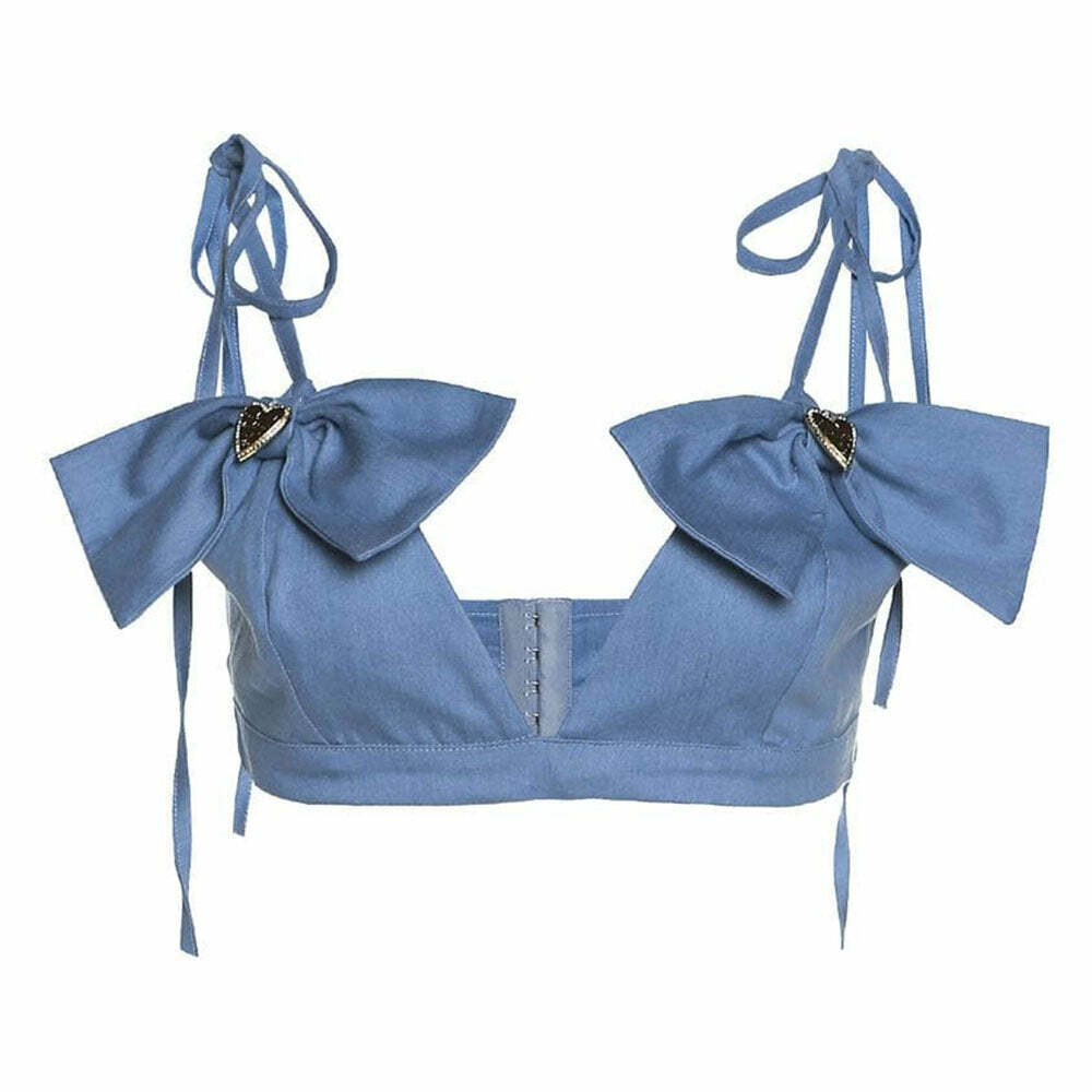 Y2K Fashion Bow Tie Backless Cami Top - Trendy 2000s Style Essential