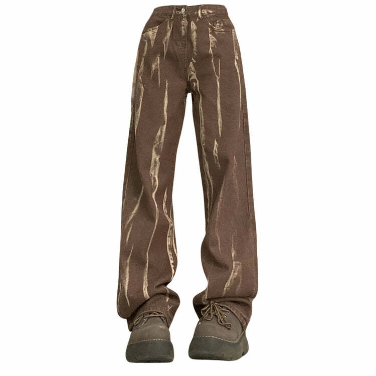 Y2K Fashion Brown Jeans: Trendy 2000s Style for Effortless Outfits