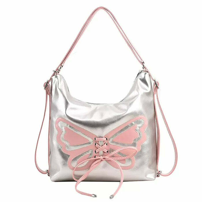 Y2K Fashion Butterfly Aesthetic Handbag - Trendy 2000s Style Accessory