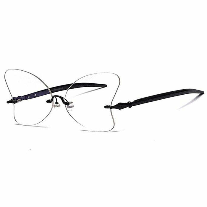 Y2K Fashion Butterfly Wings Glasses - Trendy 2000s Aesthetic Accessory