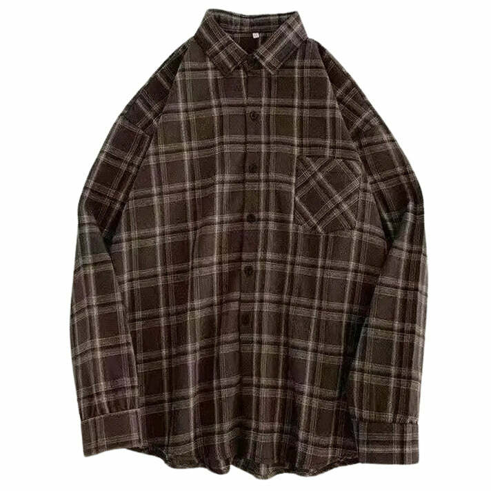 Y2K Fashion Casual Friday Aesthetic Plaid Shirt for Trendy Looks