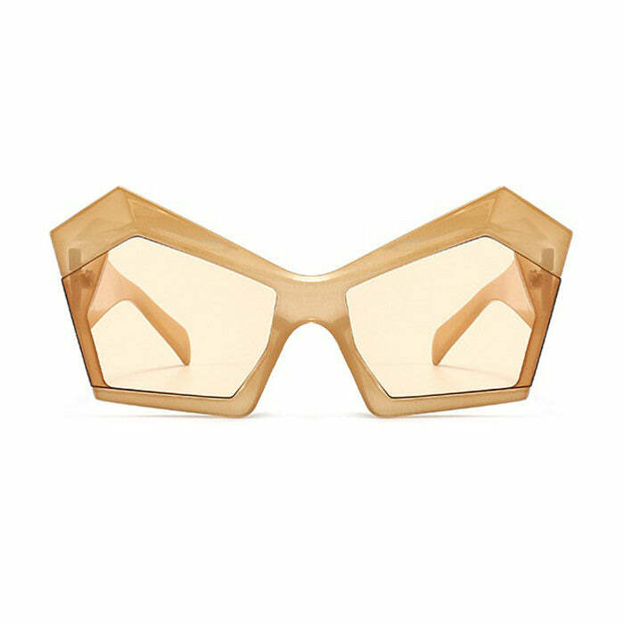 Y2K Fashion Cat Eye Oversized Sunglasses - Retro 2000s Style Accessory