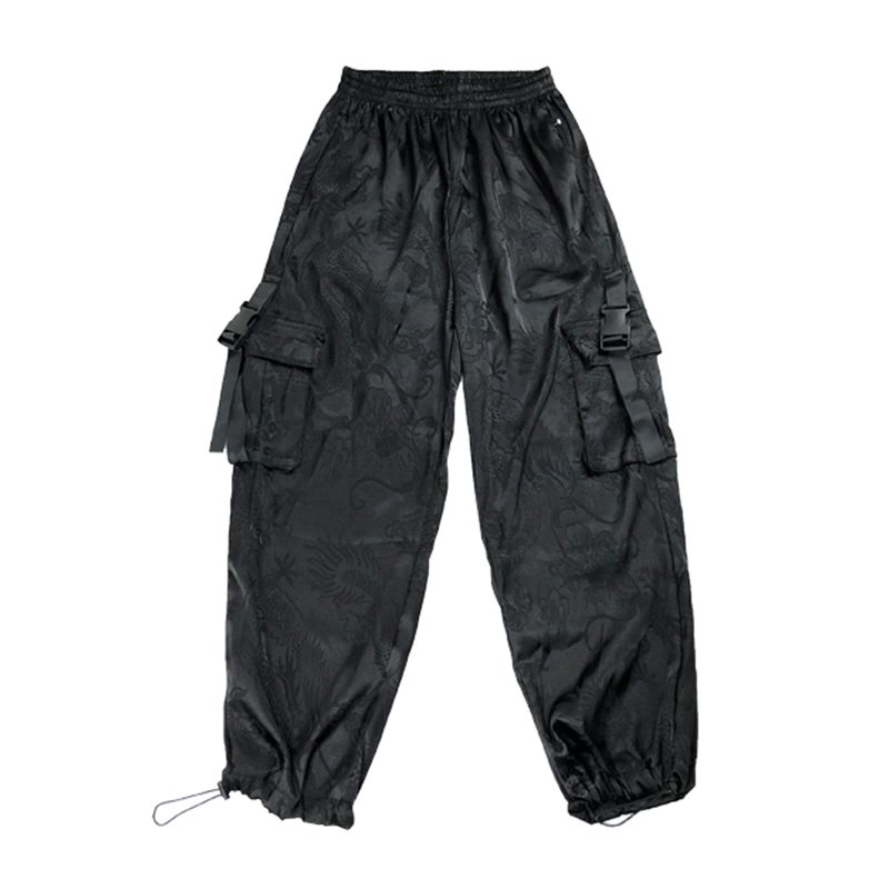 Y2K Fashion Chinese Dragon Cargo Pants - Trendy 2000s Style Outfit