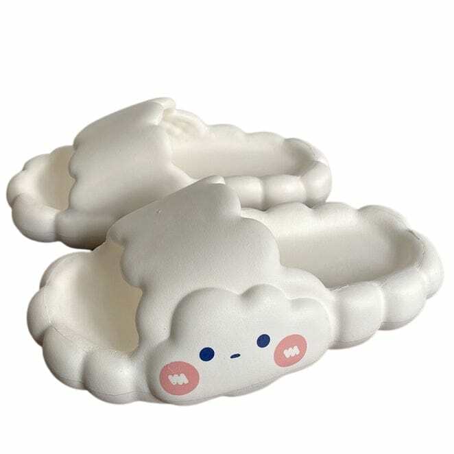 Y2K Fashion Cloud Foam Street Slippers: Trendy 2000s Style Comfort