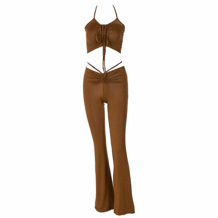 Y2K Fashion Co-Ord Set: Not In Love Top & Pants for Trendy Outfits