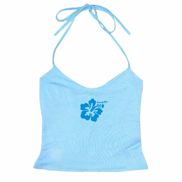 Y2K Fashion Coconut Girl Aesthetic Halter Top - Trendy 2000s Style