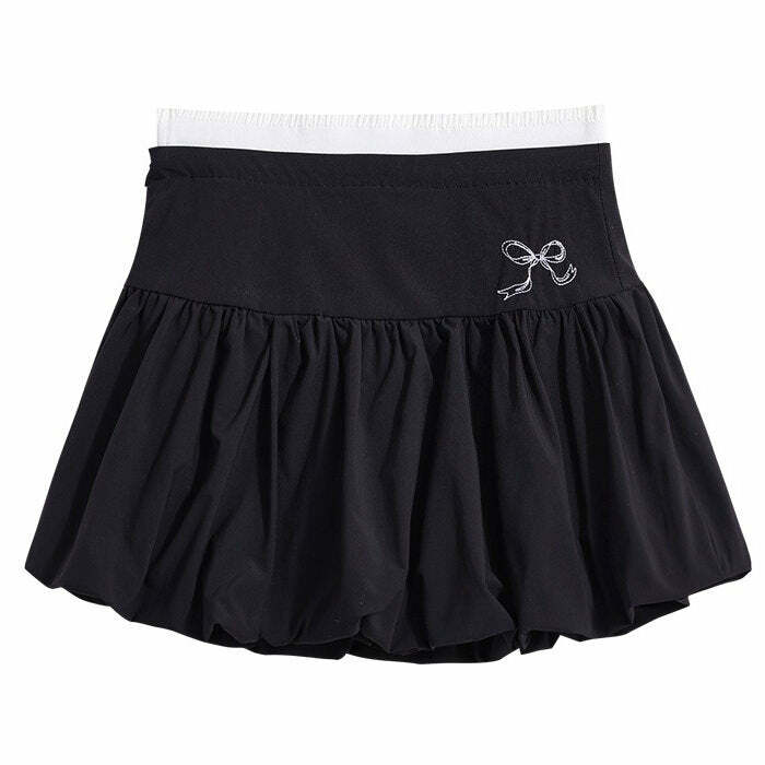 Y2K Fashion Coquette Aesthetic Balloon Mini Skirt - 2000s Style Trend