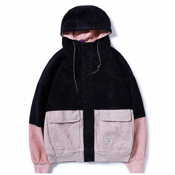 Y2K Fashion Corduroy Hooded Jacket - Retro 2000s Style Outerwear