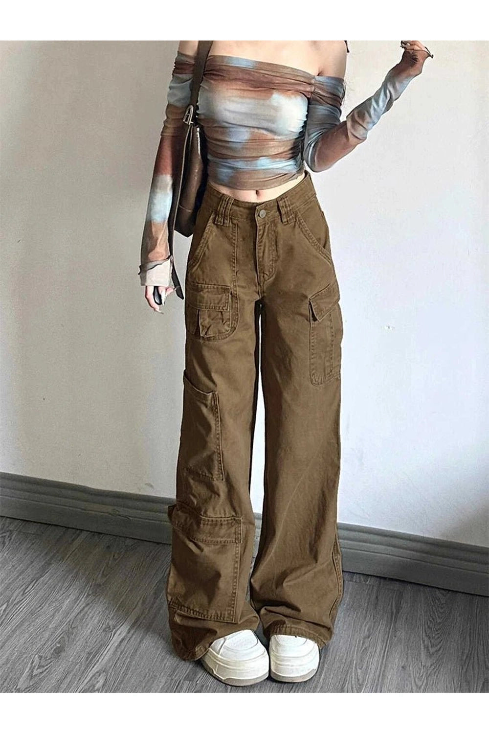 Y2K Fashion Earthy Cargo Utility Pants - Trendy 2000s Style Essentials