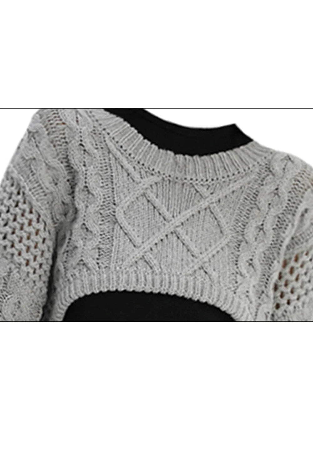 Y2K Fashion Fall Cable Knit Bolero Sweater - 2000s Style Essential