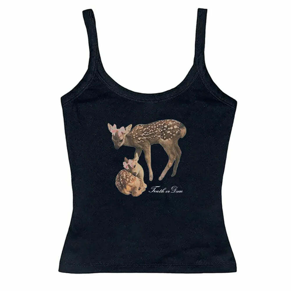 Y2K Fashion Fawn Tank Top - Trendy 2000s Style for Effortless Outfits