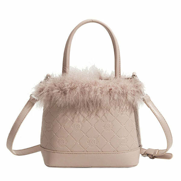 Y2K Fashion Fluffy Bag - Soft Girl Aesthetic for Trendy Outfits