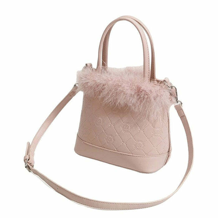 Y2K Fashion Fluffy Bag - Soft Girl Aesthetic for Trendy Outfits