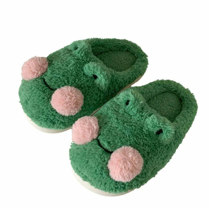 Y2K Fashion Frog Slippers: Trendy 2000s Style for Cozy Comfort