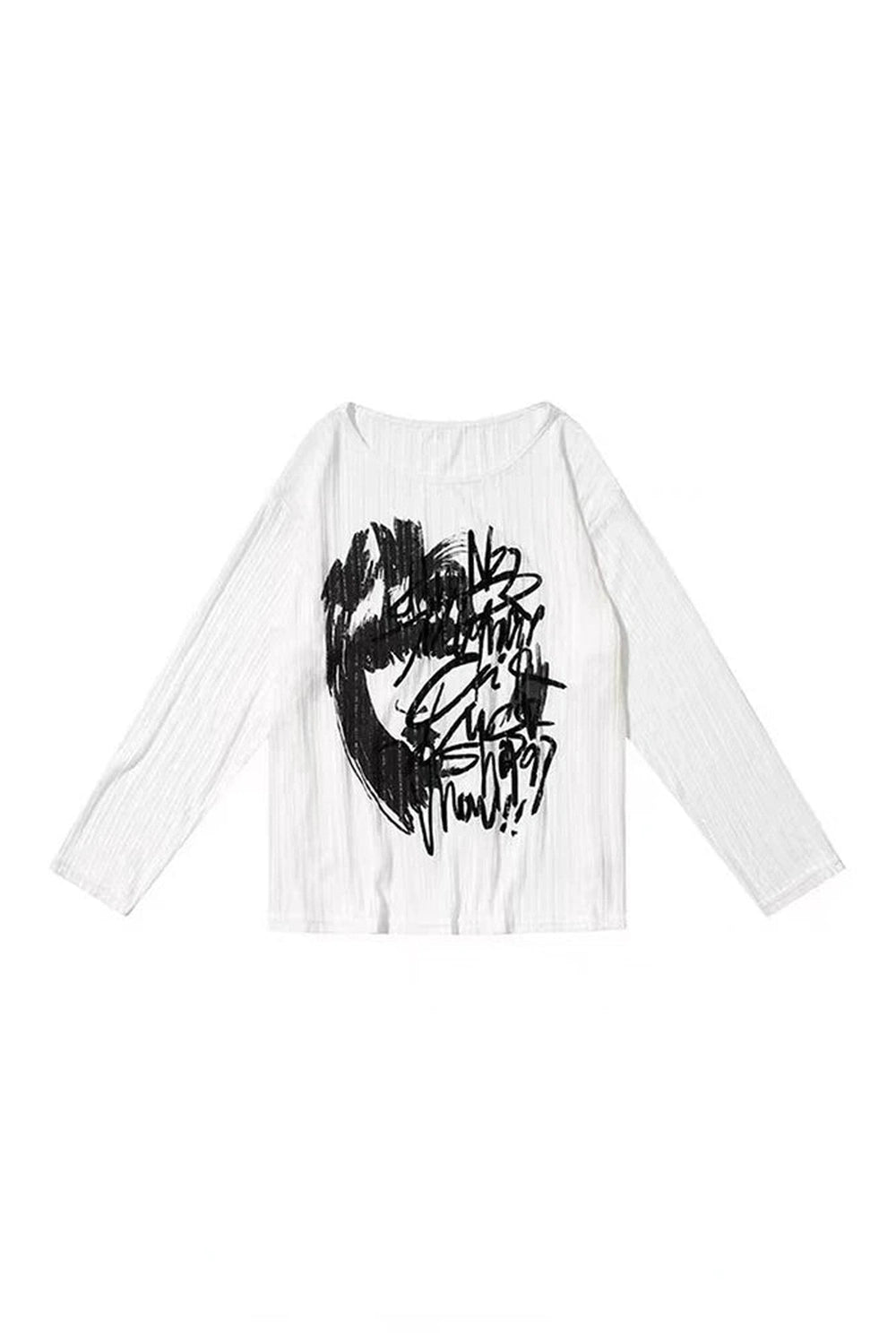 Y2K Fashion Graffiti Street Style Oversized Sweater for Trendy Looks