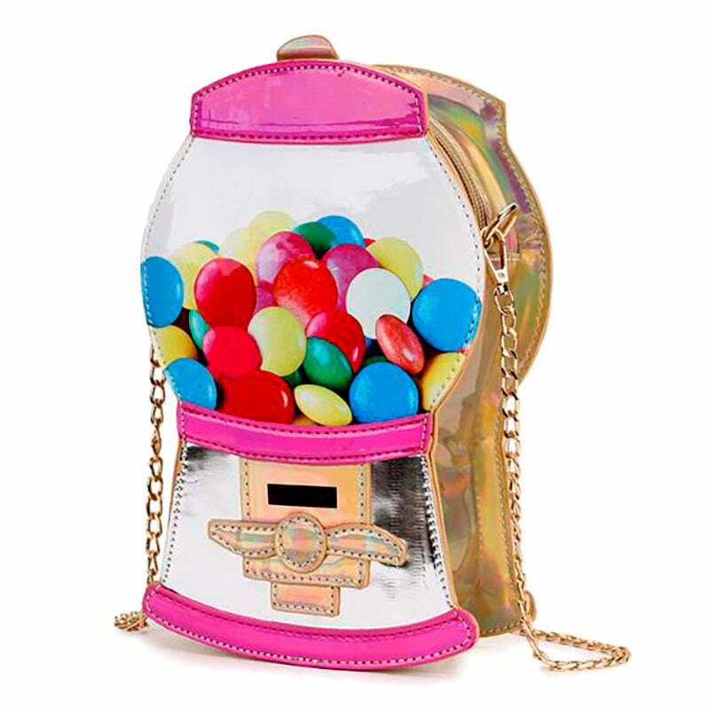 Y2K Fashion Gumball Machine Mini Handbag - Retro 2000s Style Accessory