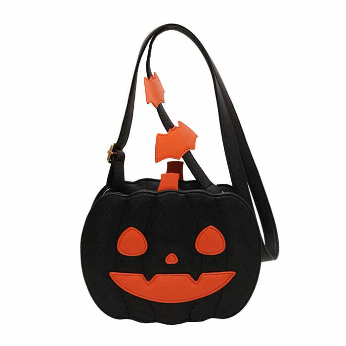 Y2K Fashion Halloween Pumpkin Bag - Trendy 2000s Style Accessory