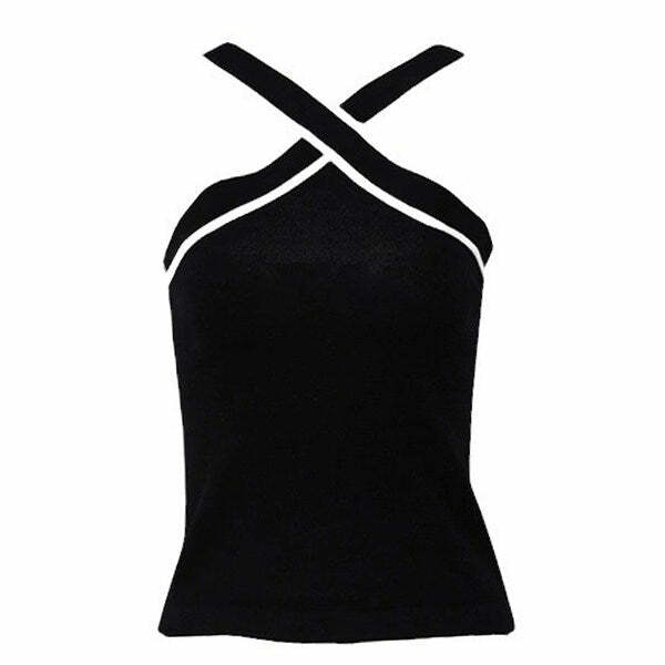 Y2K Fashion Halter Top: Embrace 2000s Style with Vintage Vibes