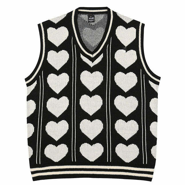 Y2K Fashion Heart Vest: Trendy 2000s Style for Unique Y2K Outfits