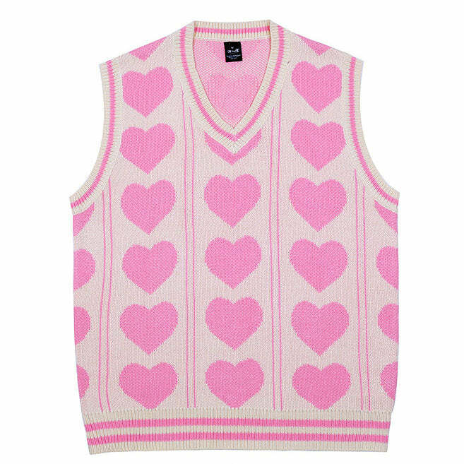 Y2K Fashion Heart Vest: Trendy 2000s Style for Unique Y2K Outfits