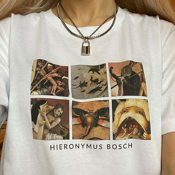 Y2K Fashion Hieronymus Bosch T-Shirt: Iconic 2000s Style Tee