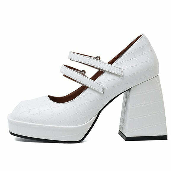 Y2K Fashion High School Crush Heels - Trendy 2000s Style Footwear