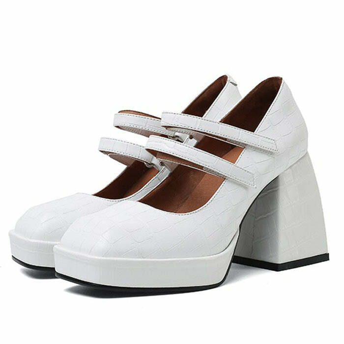 Y2K Fashion High School Crush Heels - Trendy 2000s Style Footwear