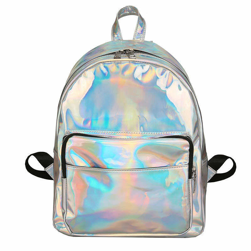 Y2K Fashion Holo Mini Backpack - Trendy 2000s Style Accessory