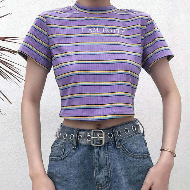 Y2K Fashion Hotty Crop Tee: Trendy 2000s Style for Effortless Vibes