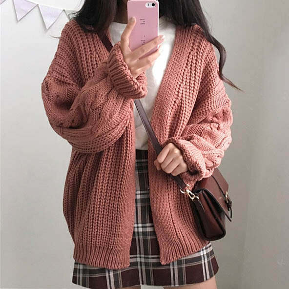 Y2K Fashion Hygge Cardigan: Cozy 2000s Style for Effortless Outfits