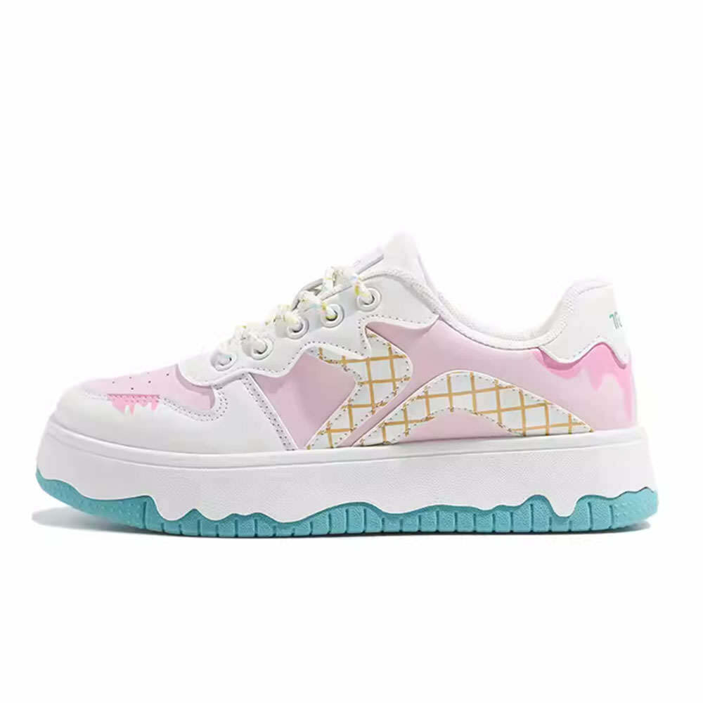 Y2K Fashion Ice Cream Cone Sneakers - Trendy 2000s Style Footwear