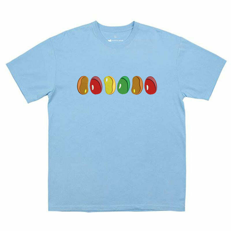 Y2K Fashion Jelly Beans Embroidered T-Shirt - Trendy 2000s Style