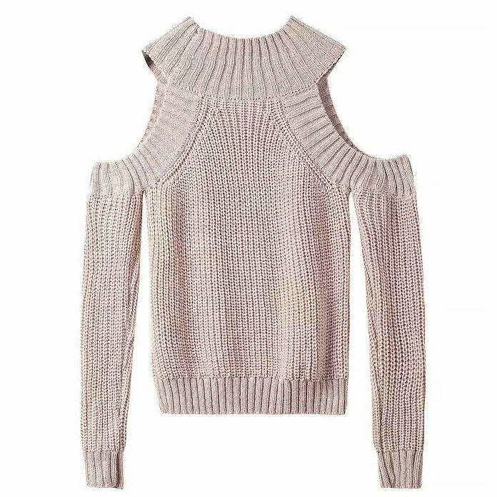 Y2K Fashion Knit Off Shoulder Sweater - Trendy 2000s Style Top