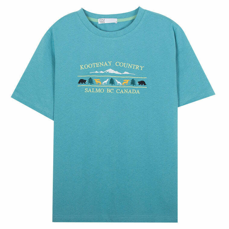 Y2K Fashion Kootenay Country Salmo T-Shirt - Retro 2000s Style Tee