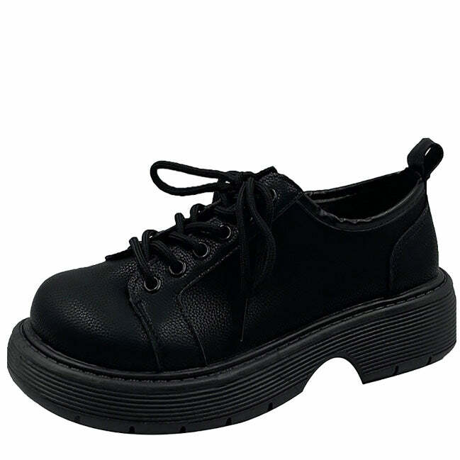 Y2K Fashion Lace-Up Oxfords: Trendy 2000s Style Footwear for Women