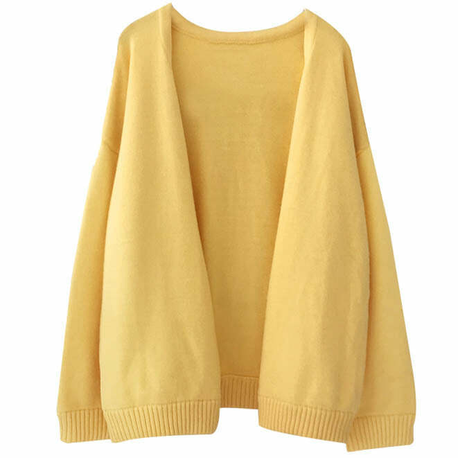 Y2K Fashion Mango Mousse Cardigan - Trendy 2000s Style Layering Piece