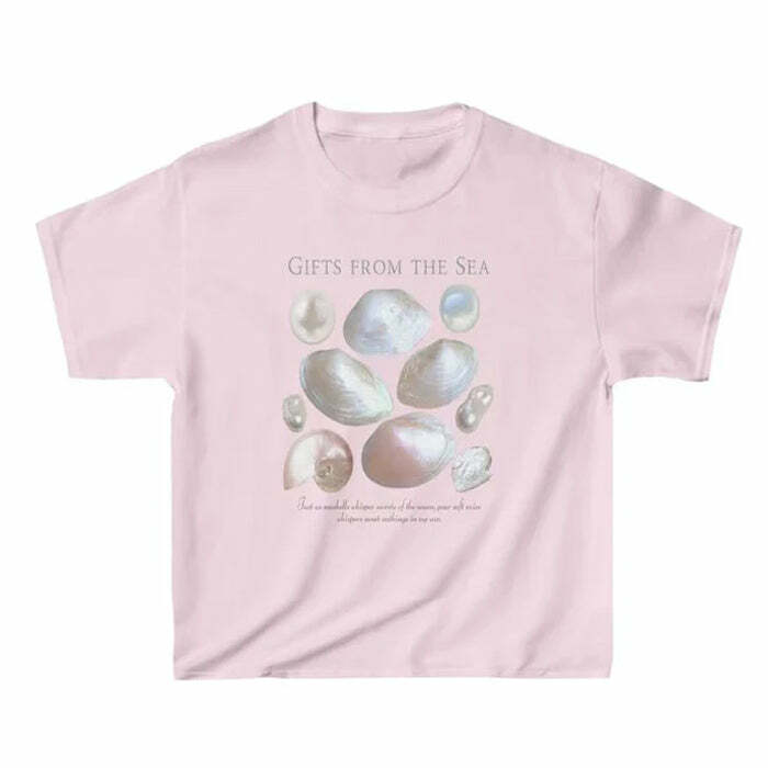 Y2K Fashion Mermaidcore Aesthetic T-Shirt - 2000s Style Top