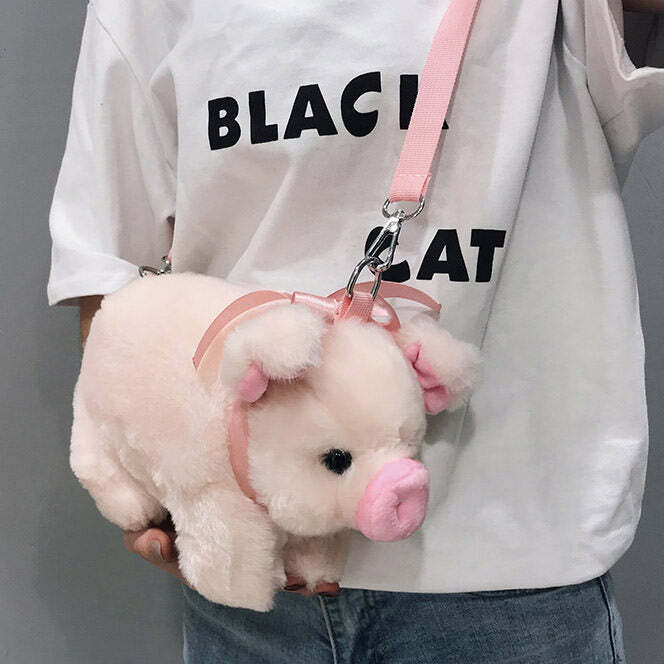 Y2K Fashion Mini Pig Shoulder Bag - Trendy 2000s Style Accessory