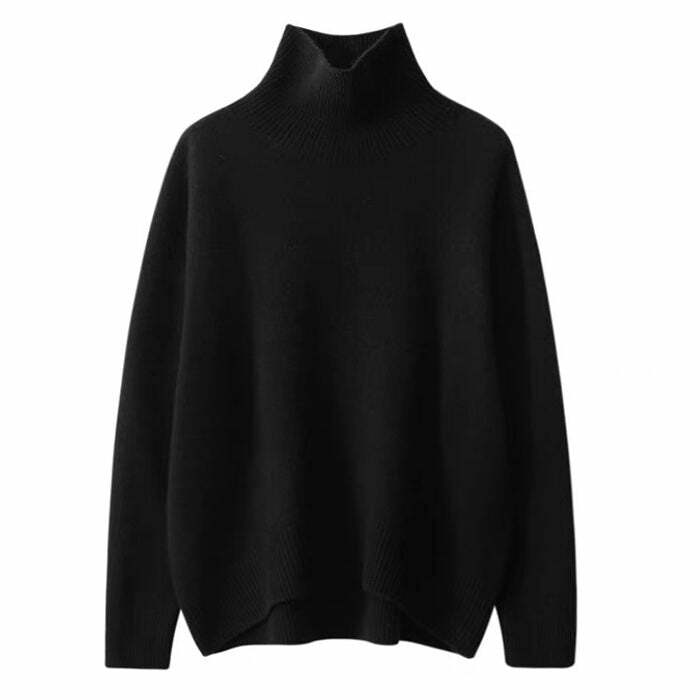 Y2K Fashion Minimalist Aesthetic Autumn Sweater - 2000s Style Essential