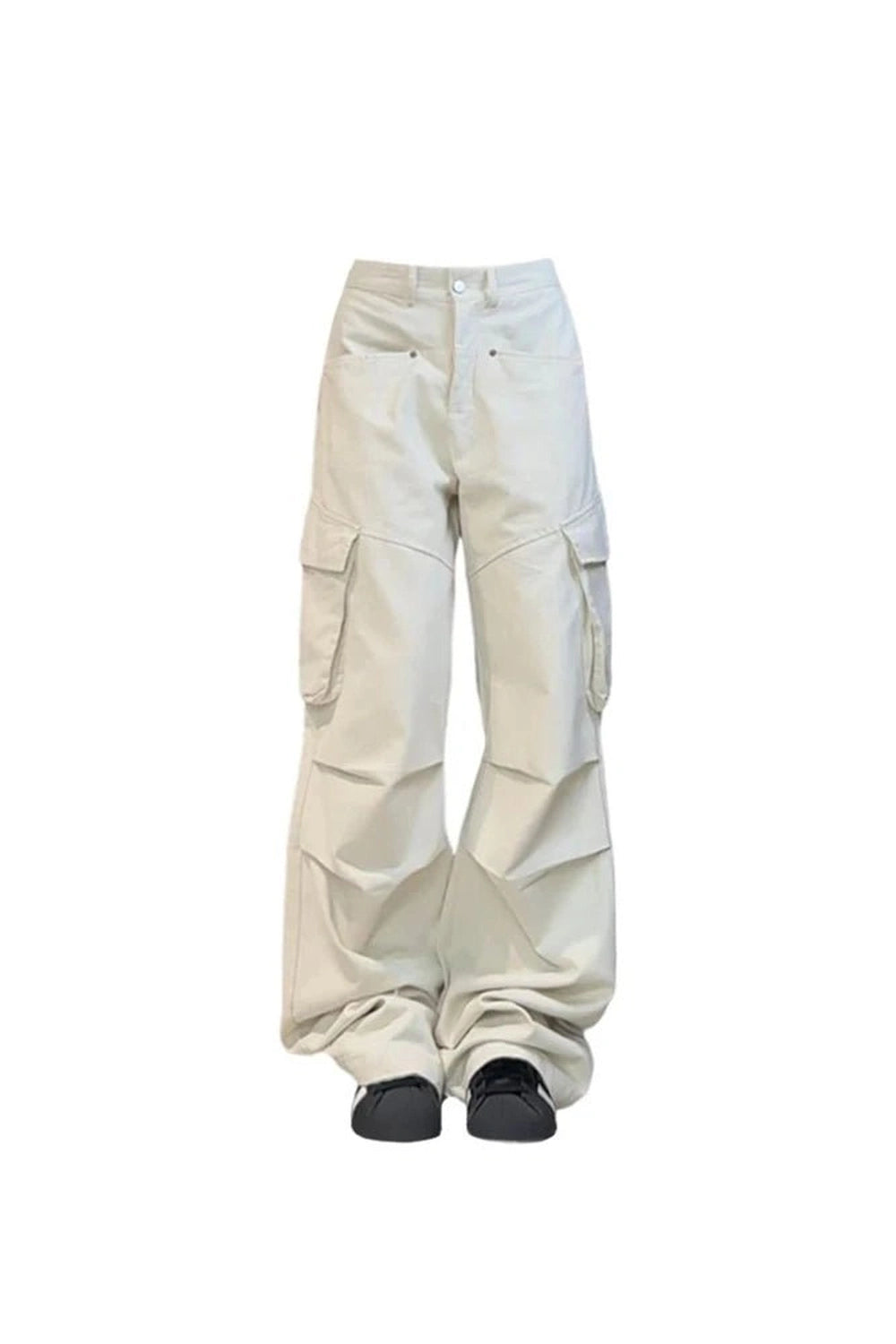 Y2K Fashion Minimalist Cargo Wide-Leg Pants for Trendy Outfits