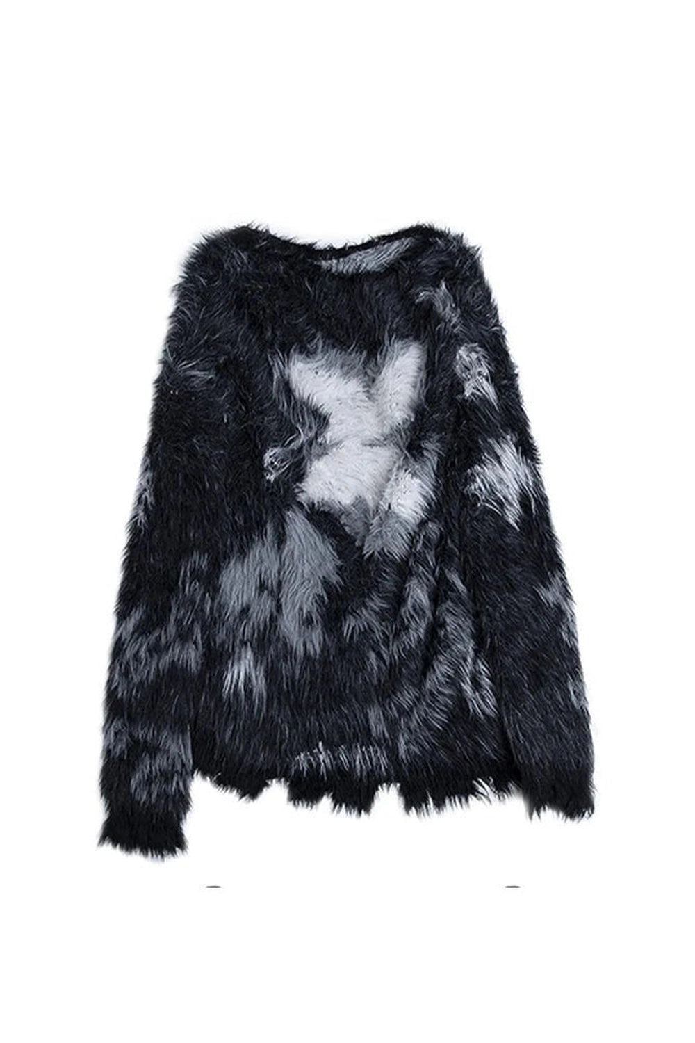 Y2K Fashion Nebula Fuzz Distressed Sweater - Trendy 2000s Style