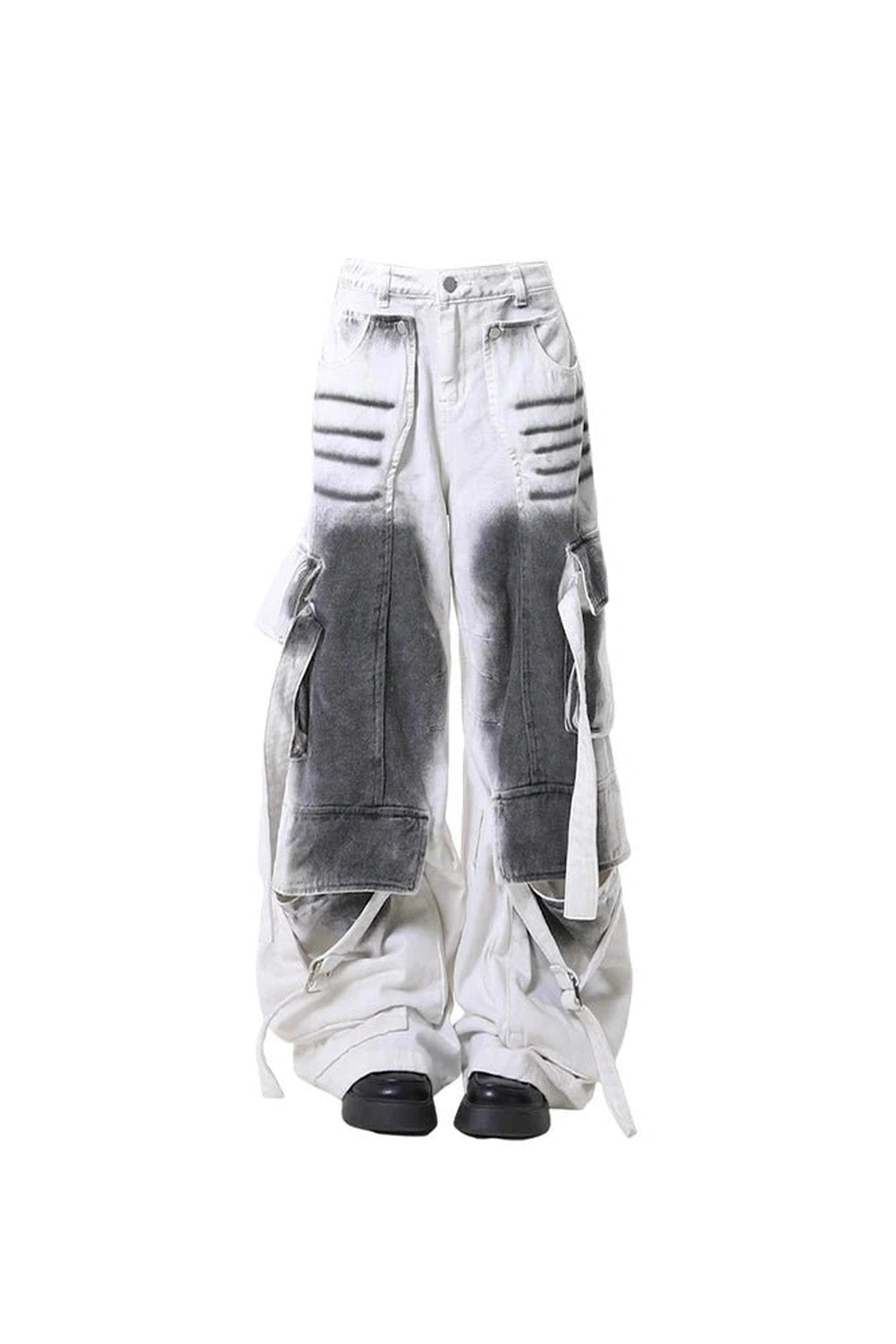 Y2K Fashion Ombre Utility Cargo Pants - Trendy 2000s Style for Women