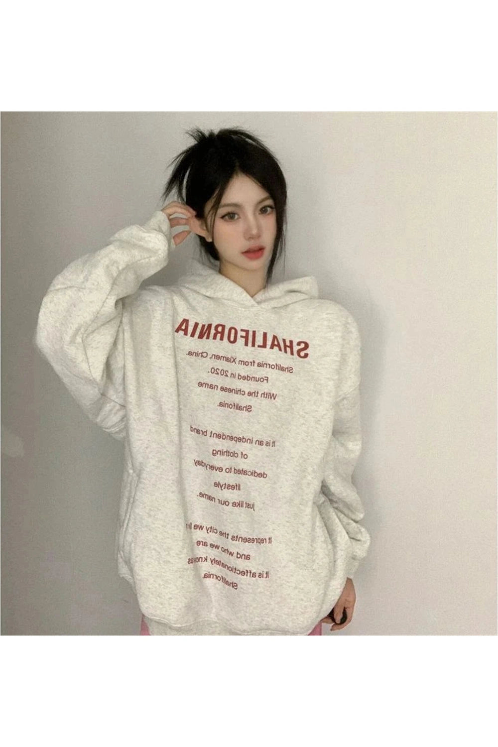 Y2K Fashion Oversized Typography Hoodie - 2000s Style Statement Piece