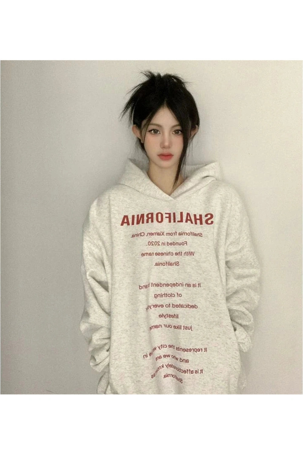 Y2K Fashion Oversized Typography Hoodie - 2000s Style Statement Piece