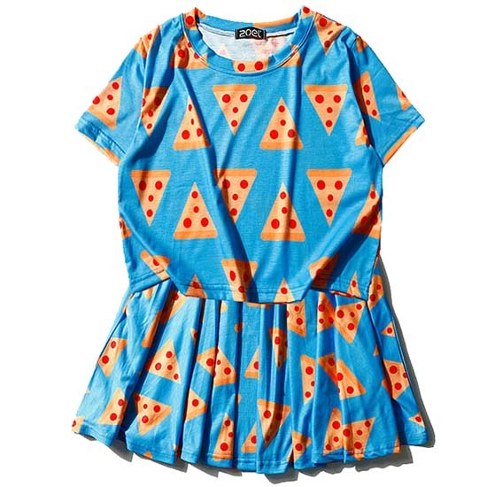 Y2K Fashion Pizza Queen Tee & Skirt Set - Trendy 2000s Style Outfit